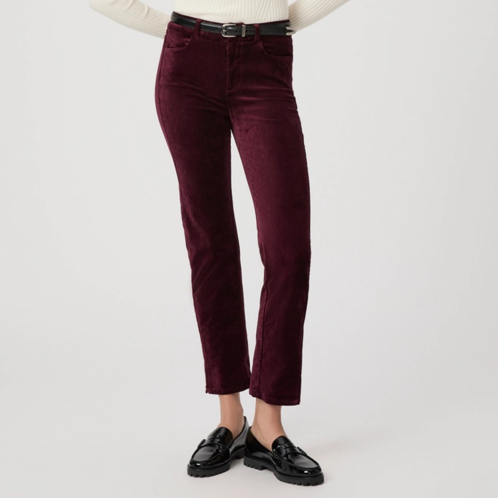 Paige Cindy Straight Velvet Pants